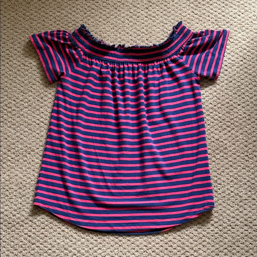 ‼️ Liz Claiborne Striped Off-Shoulder Top ‼️